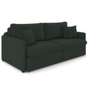 Ver imagem 1 de Sofá Cama Retrátil para Sala de Estar 234cm Una K01 Veludo Verde Musgo - Lyam Decor