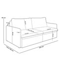 Ver imagem 5 de Sofá Cama Retrátil para Sala de Estar 234cm Una K01 Veludo Verde Musgo - Lyam Decor