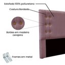 Ver imagem 4 de Cabeceira Solteiro 90cm Veludo Gênova Roxo