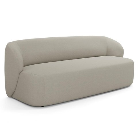 Sofá 2 Lugares Orgânico para Sala de Estar Living 170cm Heidy F04 Linho Bege - Lyam Decor