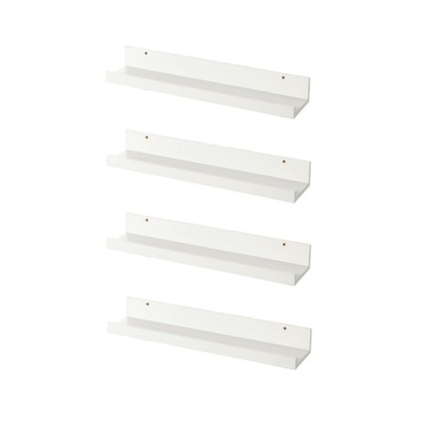 Kit 4 Prateleiras para Quadros e Livros 45cm X 12cm