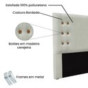 Ver imagem 4 de Cabeceira Casal 140cm Veludo Gênova Prata