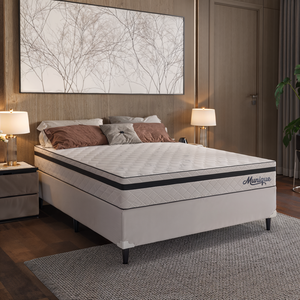 Cama Box com Colchão Casal Molas Ensacadas 138x188cm - Vianossa