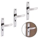 Ver imagem 1 de Fechadura para Porta Interna Aço Inox Polido Cromado | Aliança | Kit 05 Un