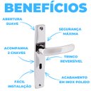 Ver imagem 3 de Fechadura para Porta Interna Aço Inox Polido Cromado | Aliança | Kit 05 Un