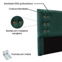 Ver imagem 4 de Cabeceira Casal 140cm Veludo Gênova Verde