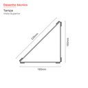 Ver imagem 3 de Ralo Triangular Inox Vertex Inox Escovado 22 Cm