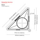 Ver imagem 5 de Ralo Triangular Inox Vertex Inox Escovado 22 Cm
