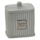 Ver imagem 1 de Porta Algodão com Tampa Cinza e Prata 11,5x9cm - Espressione