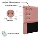 Ver imagem 4 de Cabeceira Queen 160cm Veludo Gênova Rosa