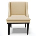 Ver imagem 3 de Kit 4 Cadeiras Estofadas para Sala de Jantar Base Fixa de Madeira Preto Lia Veludo Luxo Off White