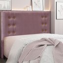 Ver imagem 1 de Cabeceira Queen 160cm Veludo Gênova Roxo