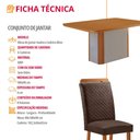 Ver imagem 7 de Mesa de Jantar Isadora 180 cm Tampo MDF Laminado Canto Copo com 6 Cadeiras Aline