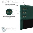 Ver imagem 4 de Cabeceira Queen 160cm Veludo Gênova Verde