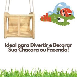 Balanço de Madeira Laqueada + 12 Metros de Corda Resistente - 5