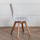 Ver imagem 5 de Cadeira Cloud Giratória, Pés Chocolate, Tecido Linho Cor Cinza