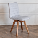 Ver imagem 4 de Cadeira Cloud Giratória, Pés Chocolate, Tecido Linho Cor Cinza