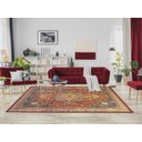 Ver imagem 2 de Tapete Sala 100x140 Classico Oriental Kashan Vermelho Preto