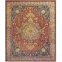 Ver imagem 1 de Tapete Sala 100x140 Classico Oriental Kashan Vermelho Preto