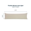 Ver imagem 4 de Kit 2 Fronhas para Travesseiro de Corpo Slim 1,50cm X 50cm - Bege - Microfibra 100% Poliéster
