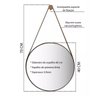 Espelho Banheiro Decorativo Redondo 40 Cm Preto - 5
