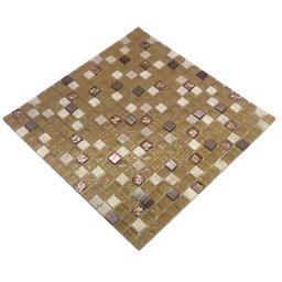 Kit 3 Unidades Pastilha de Vidro Cristal Bronze 30x30cm para Banheiro - 4