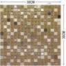 Kit 3 Unidades Pastilha de Vidro Cristal Bronze 30x30cm para Banheiro - 6