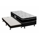 Ver imagem 1 de Cama Box c/Auxiliar Solteiro: Colchão Ortobom Nanolastic Physical + Base CRC Courano Black(88x188)