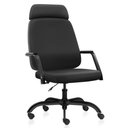 Ver imagem 1 de Cadeira de Escritório Giratória Diretor com Apoio de Cabeça Hub F02 Sintético Preto - Lyam Decor