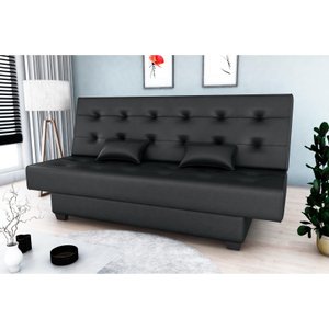 Sofá Cama Laila Corano Preto F281 - Matrix