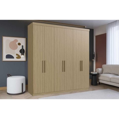 Guarda Roupa Casal 6 Portas C/ 2 Gavetas Ph 1707 Cedro - Herval