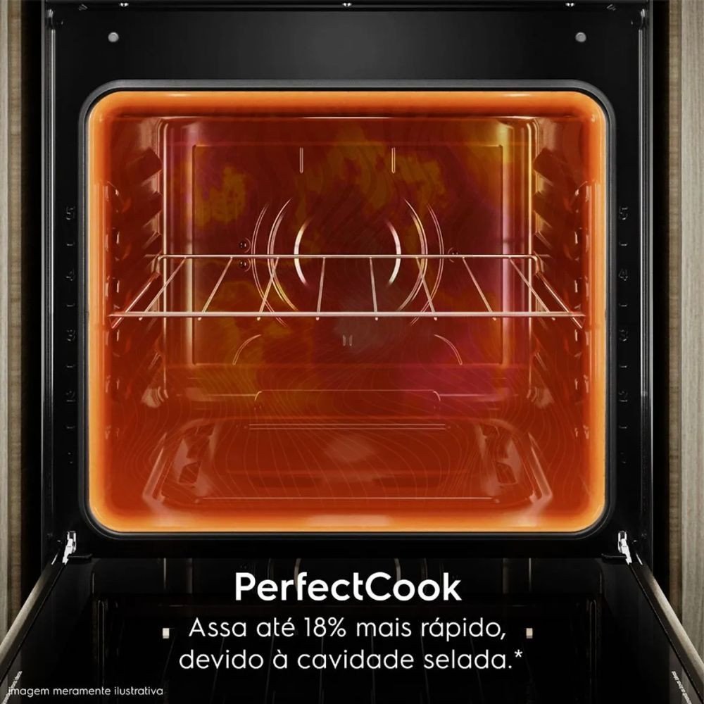 Fogão 5 Bocas Electrolux Efficient com Mesa Inox Perfectcook e Vaporbake (fe5ic) - 5