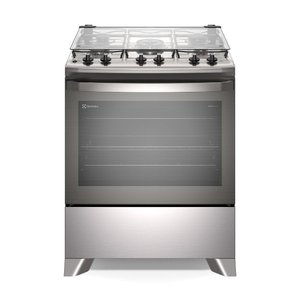 Fogão 5 Bocas Electrolux Efficient com Mesa Inox Perfectcook e Vaporbake (fe5ic)