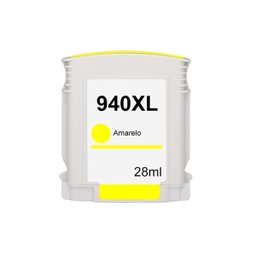 Cartucho de Tinta Yellow Compatível 940xl 940 C4909al para Hp 8000 8000wl 8500 8500w 28ml - 1