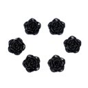 Ver imagem 1 de Kit C/6 Miçangas em Resina Flor Rosa Negra 2 Cm