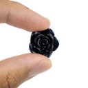 Ver imagem 2 de Kit C/6 Miçangas em Resina Flor Rosa Negra 2 Cm