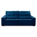 Ver imagem 4 de Sofa Retratil Reclinavel 2 Lugares 1,80m Atlantis Veludo Azul Marinho Lansofbr