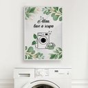 Ver imagem 1 de Quadro Alexa Lave A Roupa 33x24cm - com vidro:Madeira preta