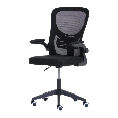 Cadeira Escritório Basic Diretor Tela Mesh Preta Giratória Altura Ajustável - Waw Design