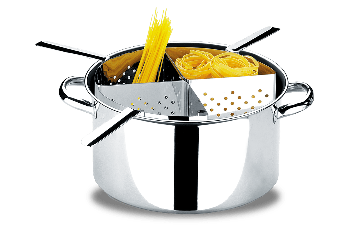 Espagueteira de Inox Brinox Savoy 10 Litros 4 Divisões Aço Inox
