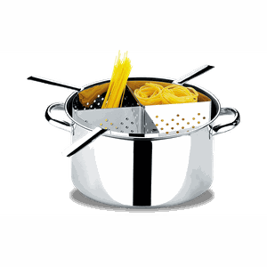 Espagueteira de Inox Brinox Savoy 10 Litros 4 Divisões Aço Inox