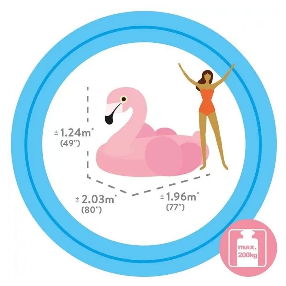 Boia Inflável Fashion Bote Flamingo Gigante 203cm Intex - 4