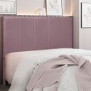 Ver imagem 1 de Cabeceira Solteiro 90cm Veludo Ravenna Roxo