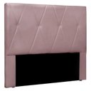 Ver imagem 2 de Cabeceira Casal 140cm Veludo Aquilla Rosa