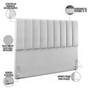 Ver imagem 3 de Cabeceira Cama Box Queen 160 cm Dália W01 Facto Cinza Metalizado - Lyam Decor