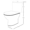 Ver imagem 4 de Vaso Sanitário com Caixa Acoplada para Banheiro Flora - Fabribam Branco Brilho