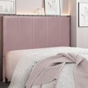 Ver imagem 1 de Cabeceira Queen 160cm Veludo Ravenna Rosa