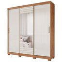 Ver imagem 2 de Guarda Roupa Ipanema 3 Portas Slide Glass 4 Gavetas MDF