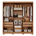 Ver imagem 3 de Guarda Roupa Ipanema 3 Portas Slide Glass 4 Gavetas MDF