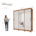 Ver imagem 4 de Guarda Roupa Ipanema 3 Portas Slide Glass 4 Gavetas MDF